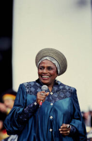 Photo of Miriam MAKEBA, performing live onstage at Freedom Fest the Nelson Mandela's 70th Birthday Concert